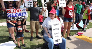 Trump Train protesters