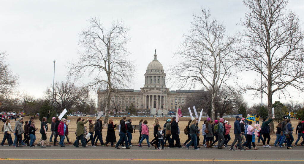 Thousands marched at the Oklahoma State Capitol on Saturday, Jan. 21. (Michael Duncan)