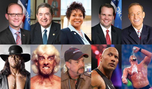 Oklahoma gubernatorial candidates WWE stars