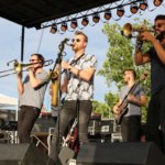 Brooklyn-based Huntertones named for an avenue they once lived on were festival highlight.