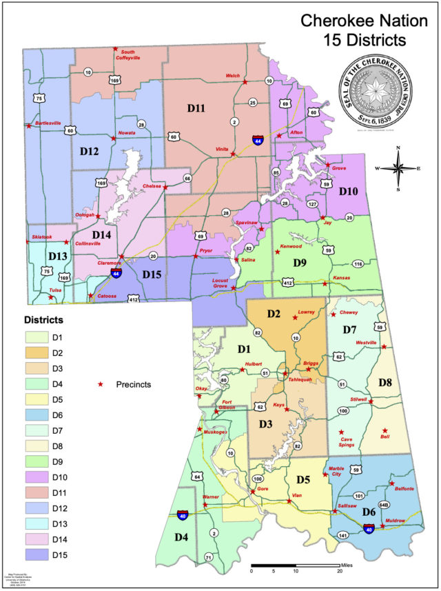 Cherokee Nation Council District Map