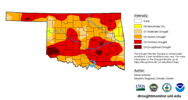 Oklahoma S Water Resources Are Plentiful Yet Exhaustible   Oklahoma Drought Monitor 9 13 2022 640x342 