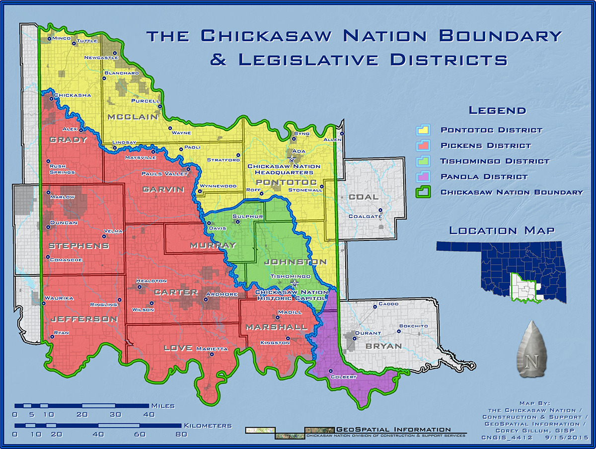 Chickasaw legislative district map