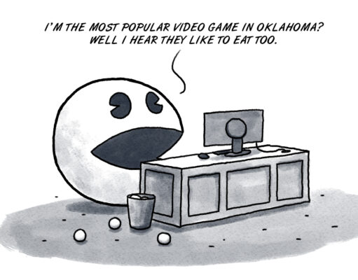 Pacman popular in Oklahoma