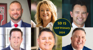 The six Republican candidates running for the Senate District 15 seat.