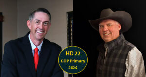 2024 Republican candidates Ryan Eaves and Troy Golden for House District 22.