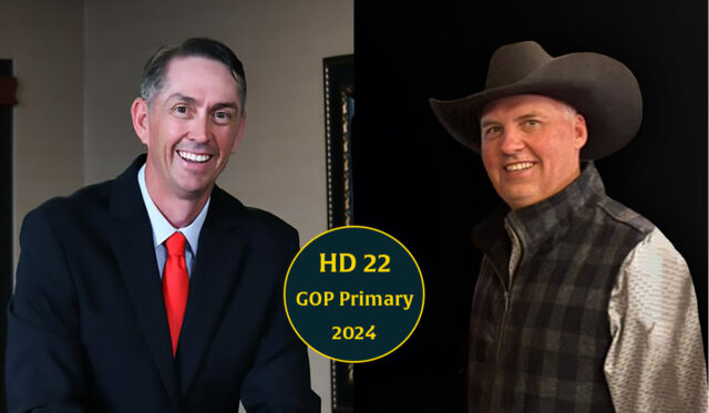 2024 Republican candidates Ryan Eaves and Troy Golden for House District 22.