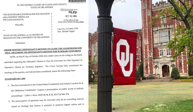 OU request to close courtroom