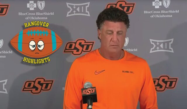 Hangover Highlights Gundy gone graphic 9-28-25 Mike Gundy gone