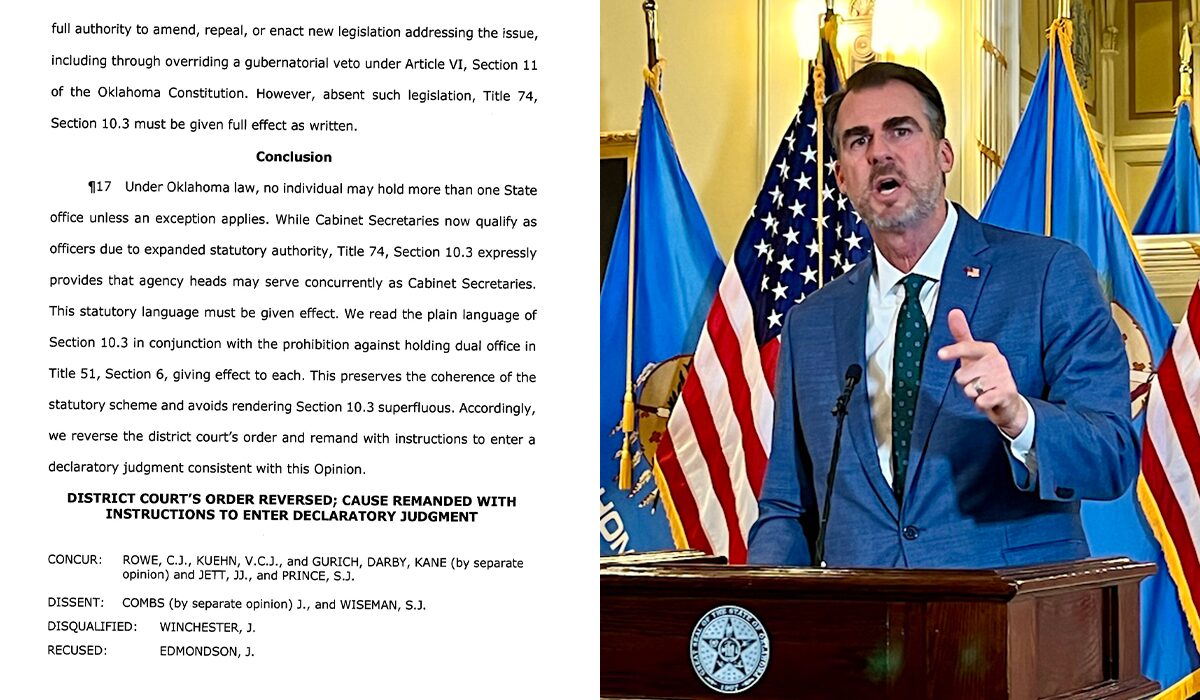 Roundup: Supreme Court sides with Stitt on Cabinet, Durbin disbarred, OHCA rejects abortion rule